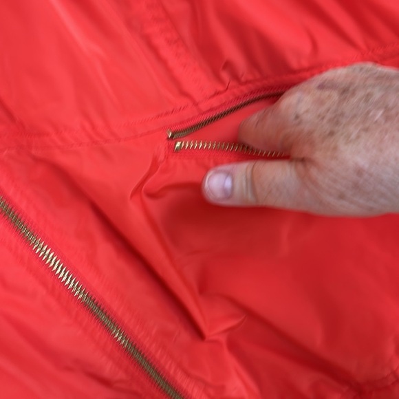 Chico’s Zenergy Orange Utility Full Zip Three Quarter Sleeved Windbreaker - Picture 2 of 9